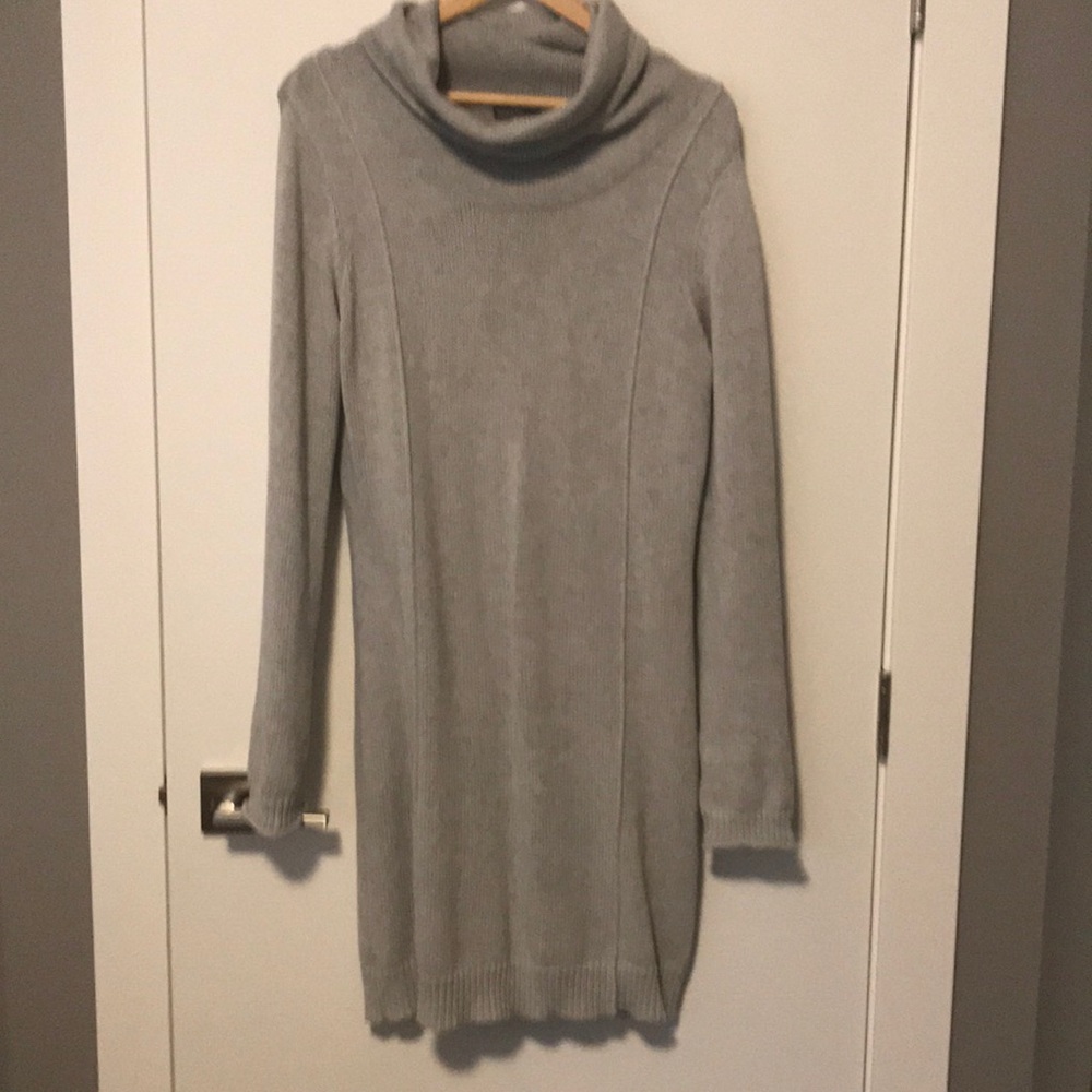 Grey sweater dress